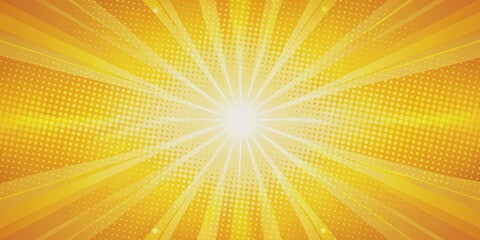 Obraz premium Golden Radiance A Burst of Light and Polka Dots, Abstract, Yellow, Background, Pattern