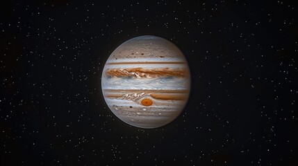 Naklejka premium Jupiter with its Great Red Spot visible