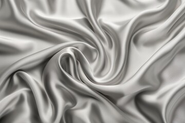 Fototapeta premium Luxurious silver fabric texture with elegant folds creating a stunning background