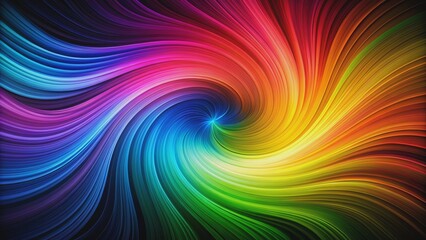 Fototapeta premium Rainbow Swirl - Abstract Digital Art, abstract art, rainbow, swirl, digital art