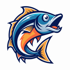 create a fish logo vector art illustration design