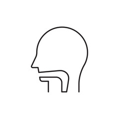 Swallowing reflex icon design, isolated on white background, vector illustration