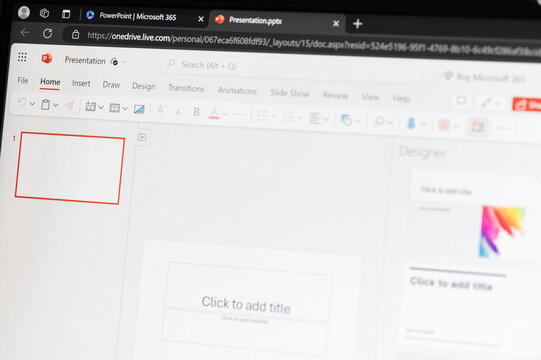 Making new presentation in PowerPoint
