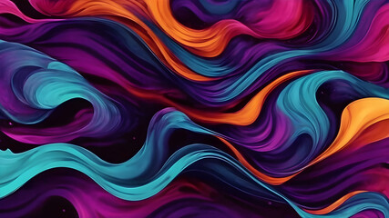 Fototapeta premium Abstract ink flow background with deep colors