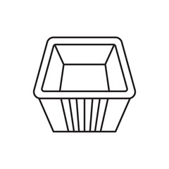 Aluminum foil food tray icon design, isolated on white background, vector illustration