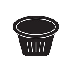 Aluminum foil food tray icon design, isolated on white background, vector illustration