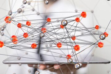 conference Digital Network and data concept 3d