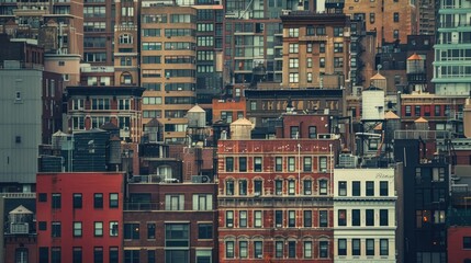 Urban skyline with a mix of old and new architecture