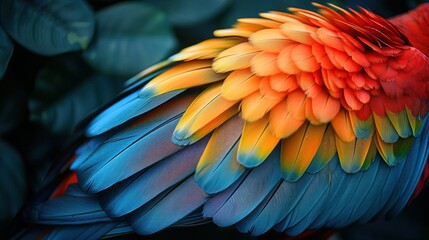 Fototapeta premium Vibrant Feathered Background for Graphic Design Projects