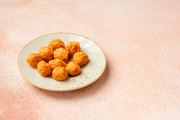 Bakso Ayam, Raw Indonesian Chicken Meatball in a bowl