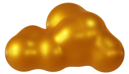 gold cloud. 3d rendering.	