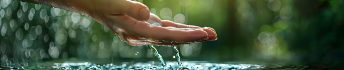 Fototapeta premium Water Crisis Ensuring Access for All emphasizes critical need to secure universal access safe and clean water,highlighting sustainable practices,policies,initiatives aimed at addressing water scarcity