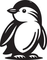 Chinstrap penguin icon isolated on a white background. Chinstrap penguin logo illustration.