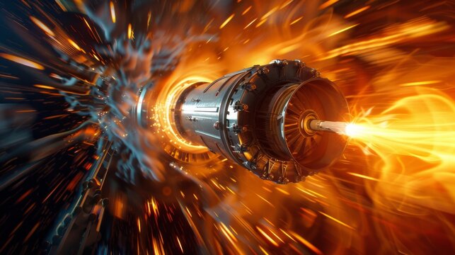 Spaceship launch engine in deep space
