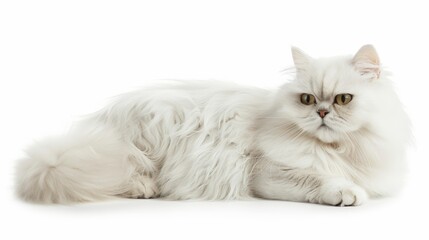 Isolated Persian Cat Image on White: Pure and Beautiful