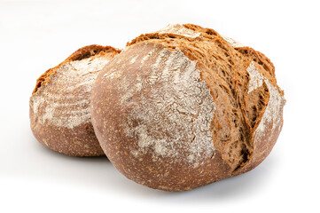 Artisan rye bread, baked in a wood-fired oven.