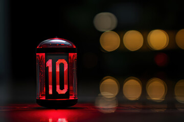 Digital countdown timer displaying 10 seconds