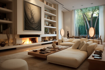 Indoor sophisticated design of comfortable home