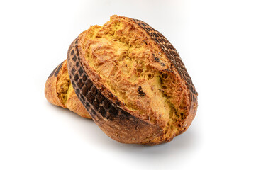 Artisan corn bread, baked in a wood oven.