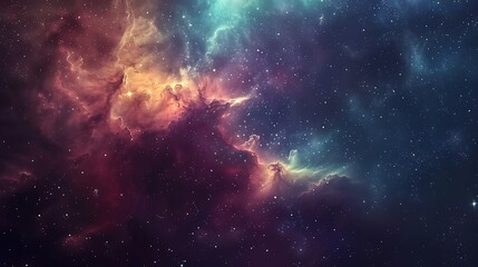 Fototapeta premium A colorful galaxy with stars and nebulae in the night sky