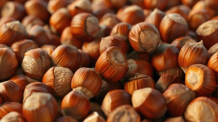 Obraz premium A pile of nuts stacked on top of each other, various types and textures