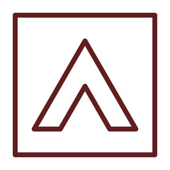 scrollup Vector Line Maroon Icon Design