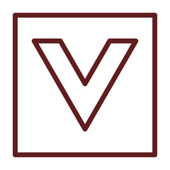 scrolldown Vector Line Maroon Icon Design