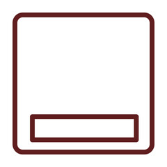 minimize Vector Line Maroon Icon Design