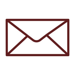 message Vector Line Maroon Icon Design