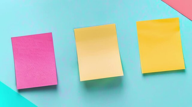 Colorful Sticky Notes On A Vibrant Background