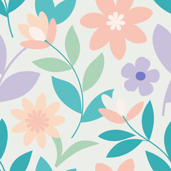 Flowers in soft pastel colors