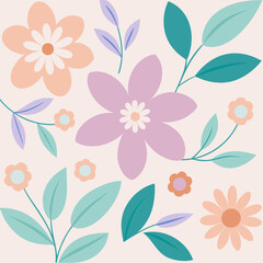 Delicate floral patterns in pastels