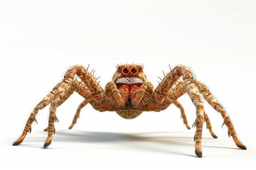 Close-up photo of a spider sitting on a white surface