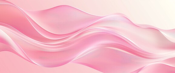 Obraz premium An abstract image featuring flowing, wavy, and soft pink colors in a gentle curve pattern.