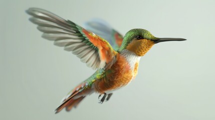 hummingbird on a branch generated by AI
