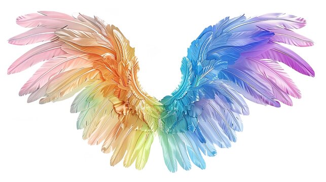 recommend clip art: wings angelic ethereal symbol on a transparent background