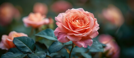 Peach Rose in Bloom