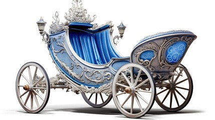 Fototapeta premium A blue and silver carriage
