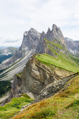 landscape in the dolomites Seceda