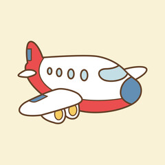 Airplane Flat Design Clipart
