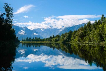 Mirror Lake Matheson, South Island, New Zealand