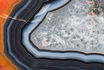 Detailed macrophotography of a colorful Condor agate