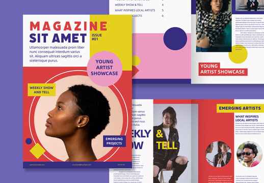 Bright and Bold Print Magazine Layout