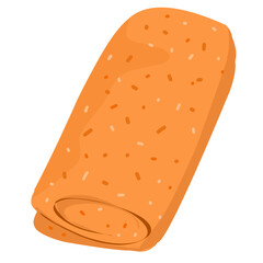 Risoles Illustration. Indonesian food. Rissole. Takjil.