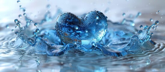 Water Heart Splash