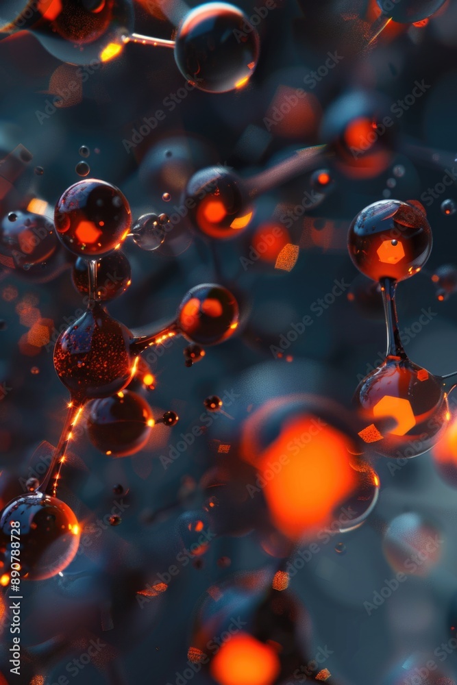 Poster a cluster of soap bubbles floating in mid-air