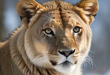 Fototapeta premium Majestic Cat of the Winter Wilderness