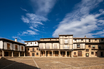 Fototapeta premium Historic buildings of the old town of Atienza, Guadalajara, Castilla-La Mancha, Spain, from the medieval Market Square