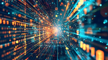 Obraz premium Abstract technology big data background concept