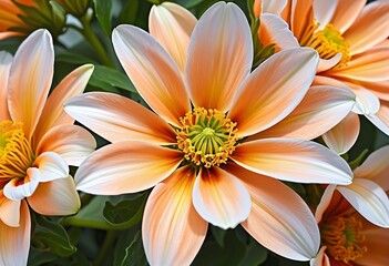 Fototapeta premium Spring Blooms: A Radiant Garden Bouquet